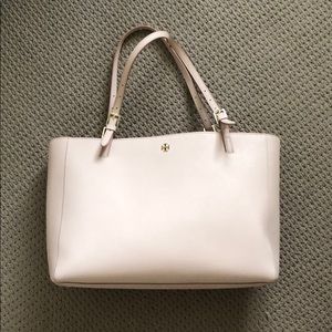 EUC Tory Burch large pink Robinson York tote